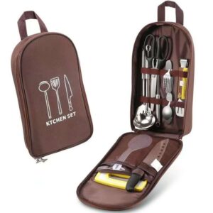 Leather Travel Cutlery Roll Case